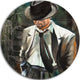 The Gentleman, Portrait Large Disc Metal Wall Art, 23"
