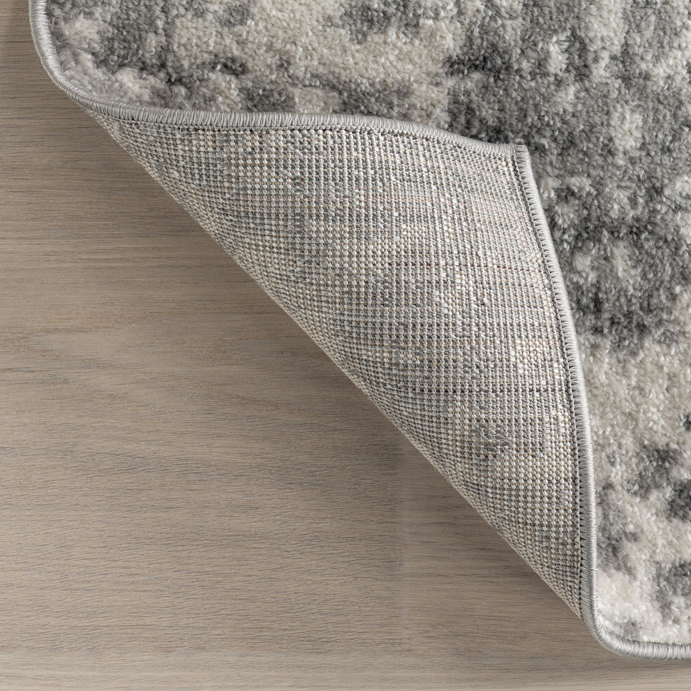 Nuloom Machine Made Transitional Mist Shades Rug, Grey 4'x6'