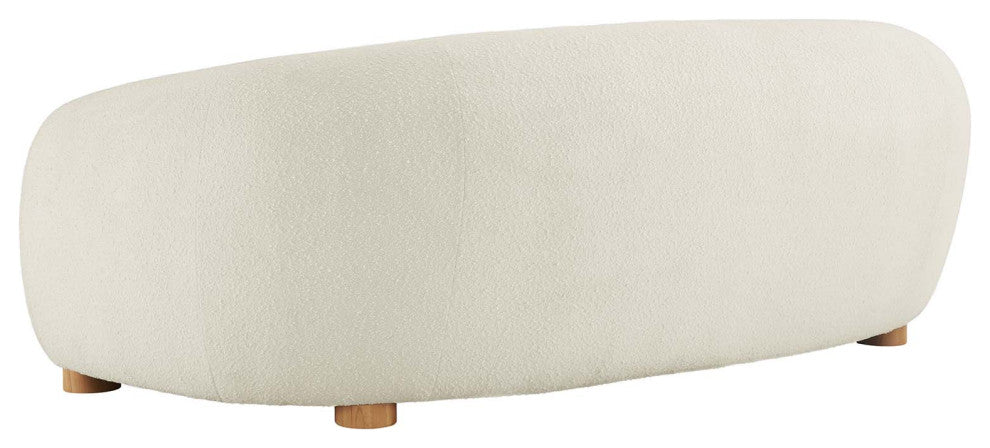 Sofa, Ivory White, Fabric, Modern, Living Lounge Cafe Hotel Lobby Hospitality