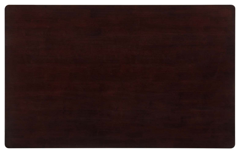 Dining Table, Rectangular, Wood, Drak Brown, Modern, Cafe Bistro Restaurant