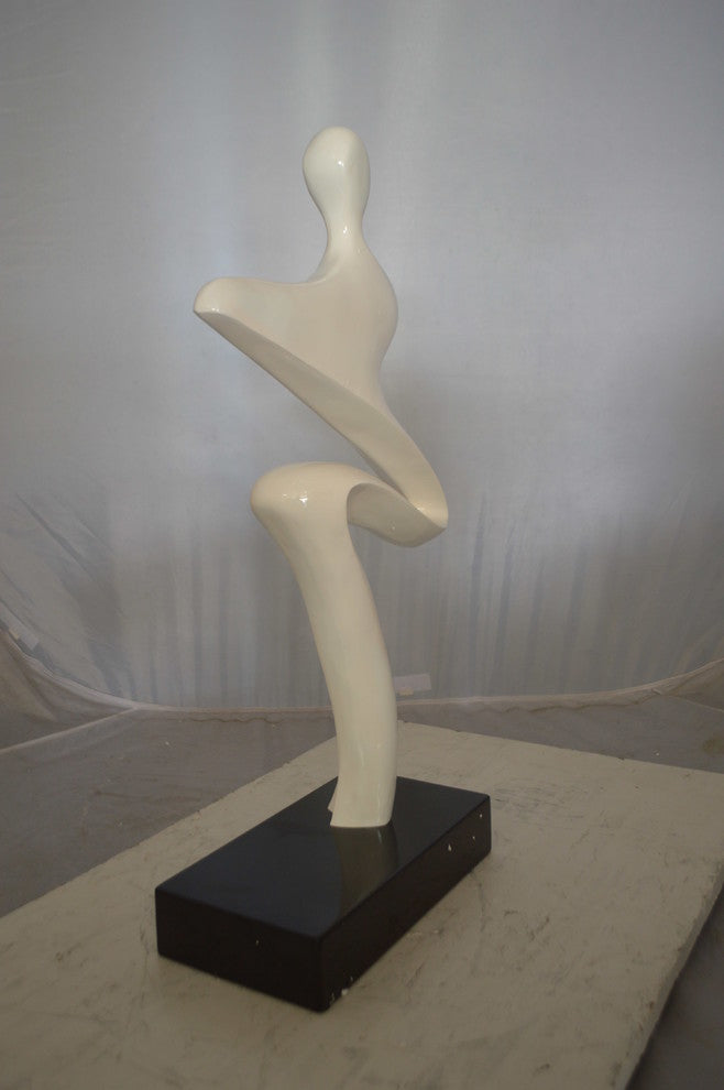 Modern Art Windy Day Resin Statue -  Size: 15"L x 6"W x 24"H.