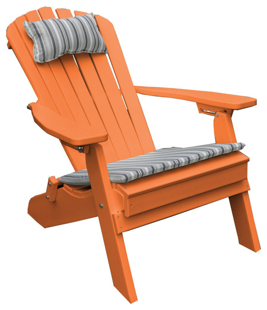 Poly Folding and Reclining Adirondack Chair, Orange