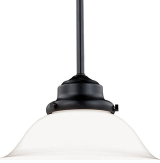 Vaxcel Huntley 12" Pendant, Oil Rubbed Bronze, Milk Glass