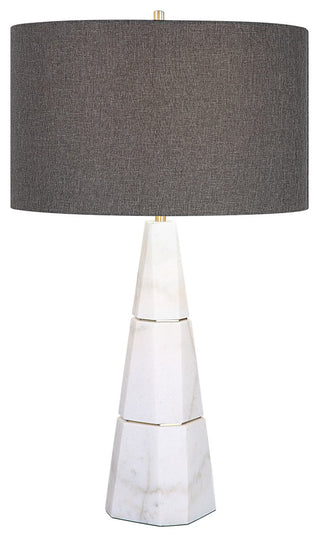 Uttermost Citadel White Marble Table Lamp