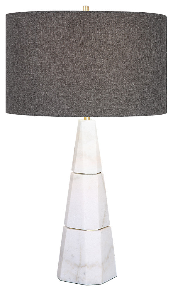 Uttermost Citadel White Marble Table Lamp