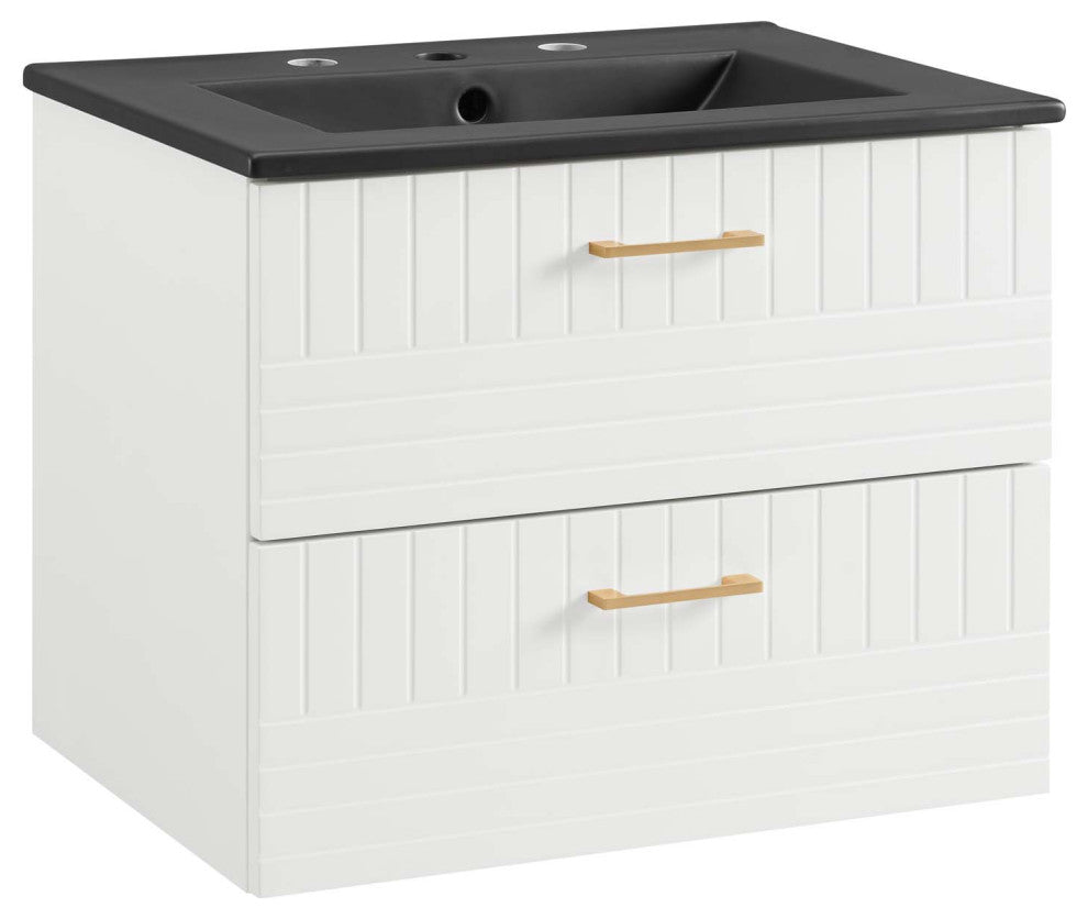 Daybreak 24" Bathroom Vanity, White Black