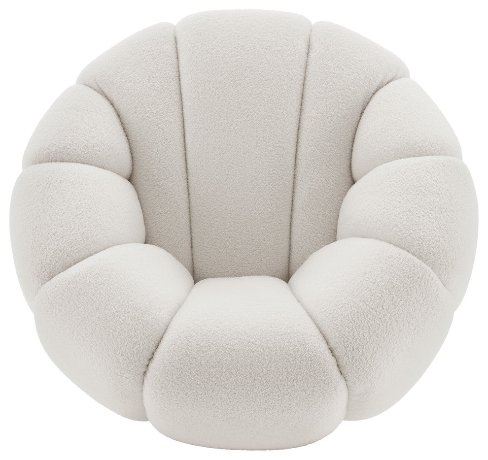Callista Swivel Accent Chair, Monroe White