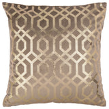 Safavieh Krema Pillow Taupe/Gold 18" X 18"