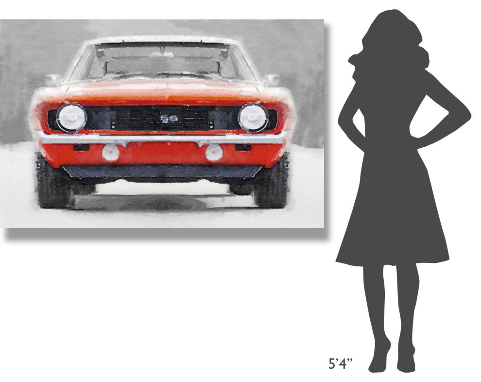 "1968 Chevy Camaro SS Watercolor" Fine Art Print