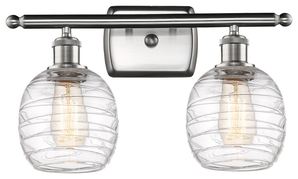 Innovations 516-2W-SN-G1113-LED 2-Light Bath Vanity Light, Brushed Satin Nickel