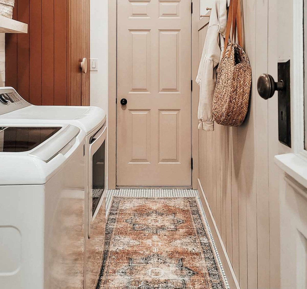 Hauteloom Rosman Distressed Washable Rug, 2'7"x18' Runner