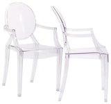 Modern Clear Casper Dining Armchairs Set of 2