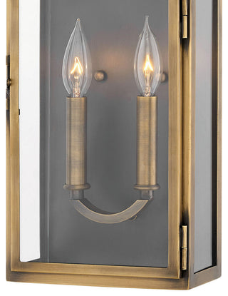 Hinkley Rowley Medium Wall Mount Lantern, Light Antique Brass