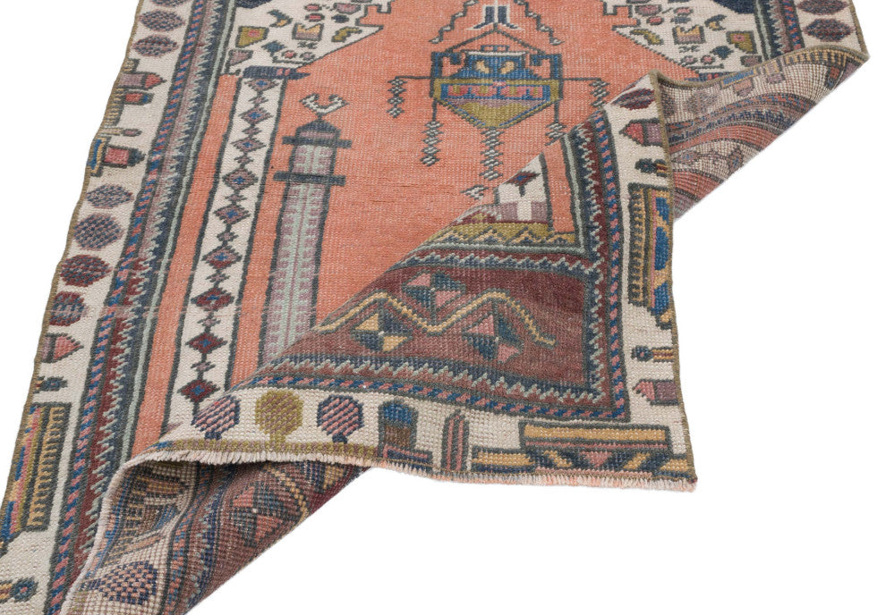 Vintage Turkish Hand-Knotted Rug - 2' 10" x 4' 4" (34 in. x 52 in.)
