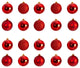 Holiday Xmas 20 Count 3" Shatterproof Ornaments W/ Re-Useable Storage Container