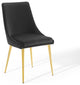 Viscount Modern Accent Performance Velvet Dining Chair Black
