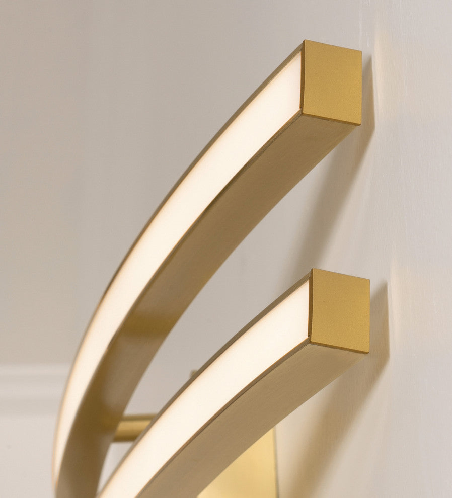 Harper 25'' LED Vanity, Satin Brass