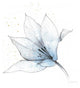 "Blue Graphite Flower IX" Digital Paper Print by Avery Tillmon, 20"x20"