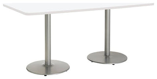 KFI Mode 36" x 72" Conference Table - White - white edge -  36" Counter Height