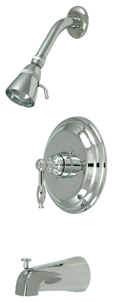 Kingston Brass Tub and Shower Faucet, Polished Chrome
