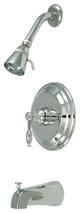 Kingston Brass Tub and Shower Faucet, Polished Chrome