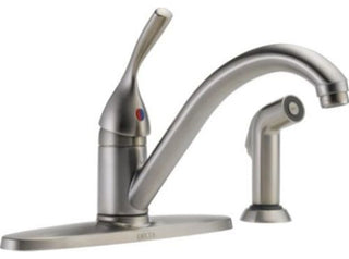 Delta 400-DST Classic Kitchen Faucet - Brilliance Stainless