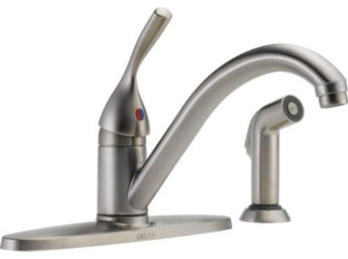 Delta 400-DST Classic Kitchen Faucet - Brilliance Stainless