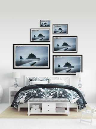 "Reflective Beach" Framed Painting Print, 12x8