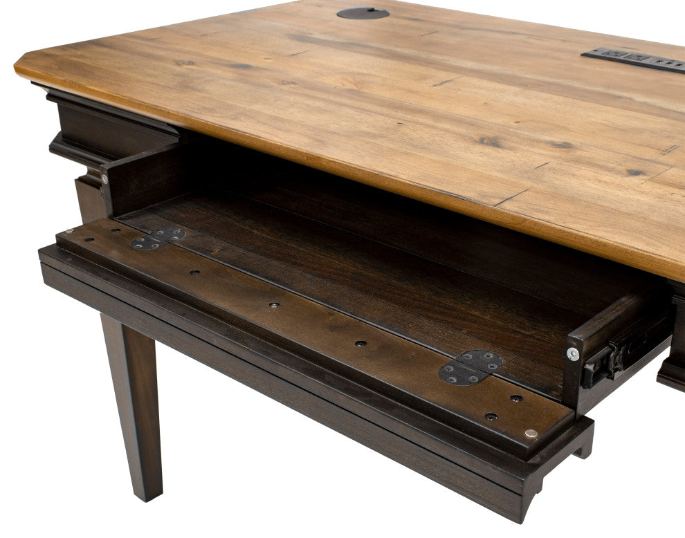 Executive Writing Desk, Writing Table, Office Desk, Brown