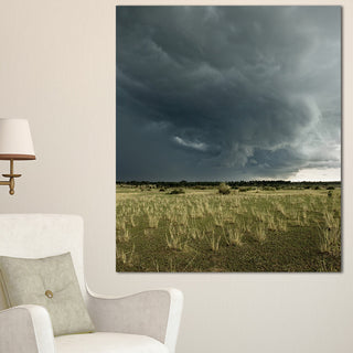 Rainy Cloud over Green Pasture, Oversized Landscape Canvas Art, 30"x40"