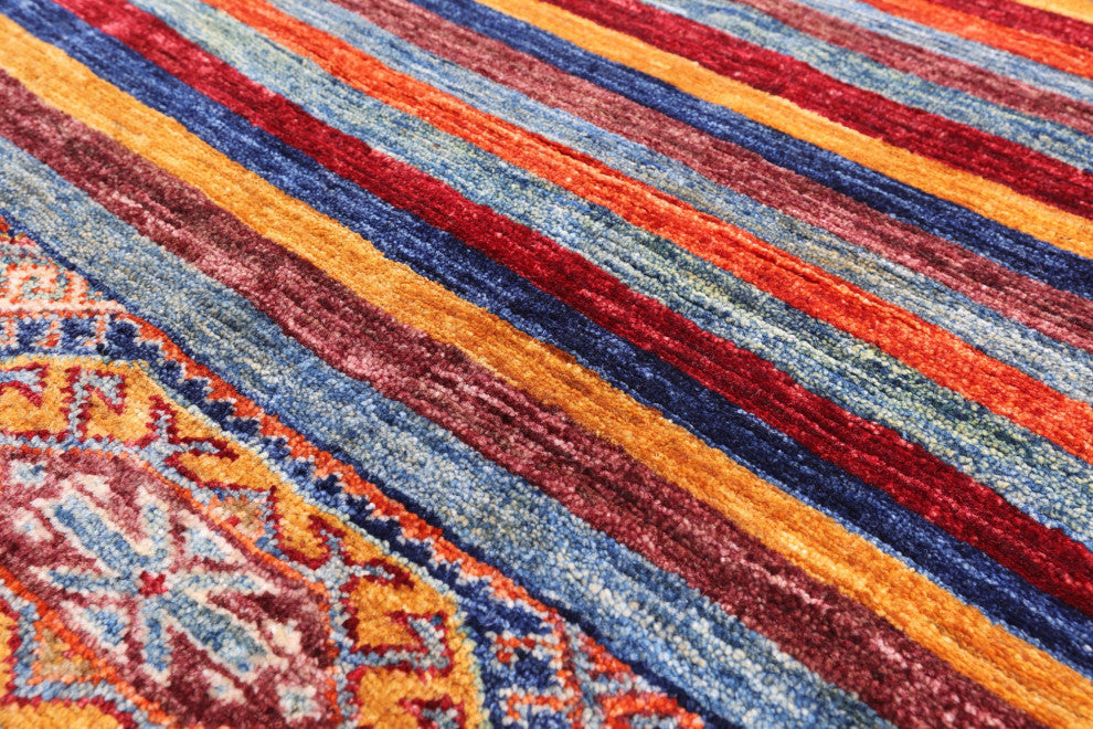 Super Kazak Khorjin Hand Knotted Rug 3' 10" X 5' 11" Q5676
