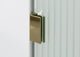 Bathtub Fixed Panel, Fluted Radius, Left Hand, Polished Brass