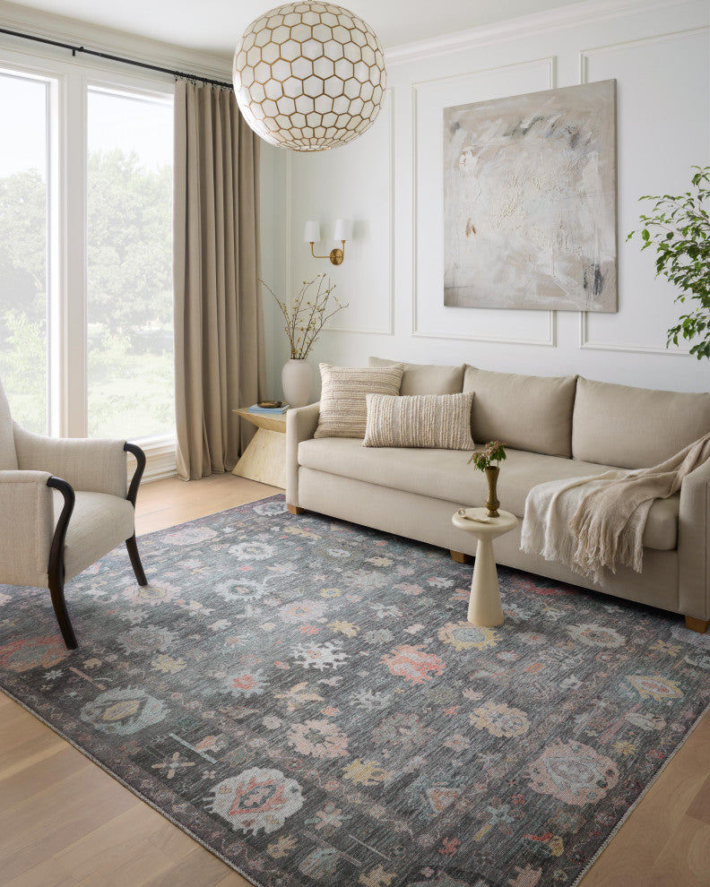 Loloi II Elysium Charcoal / Multi 2'-6" x 9'-6" Runner Rug