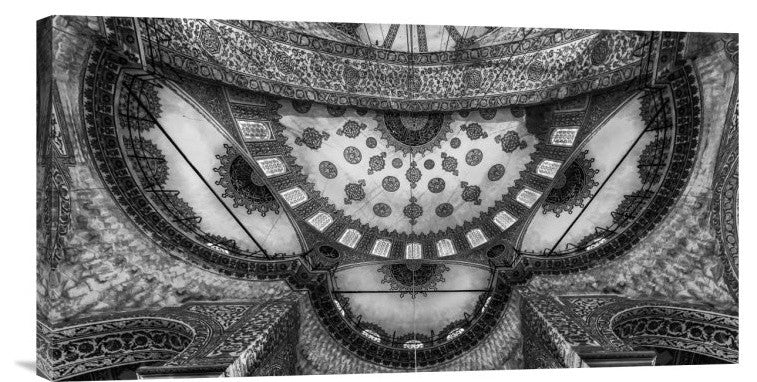 "Istanbul Roof Art" Stretched Canvas Giclee by Michael Jurek, 24x12"