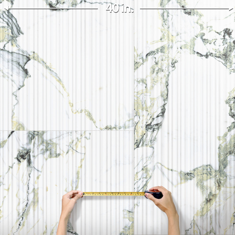 Touche Pleated Deco Jade Porcelain Floor/Wall Tile