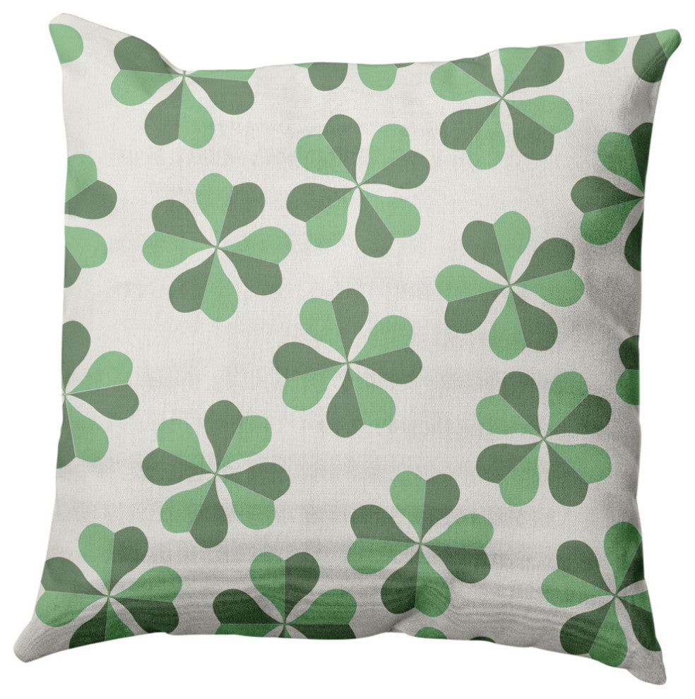 Lucky Patch St. Patrick's Day Decorative Throw Pillow, Laurel Tree Green, 26x26"