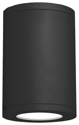 WAC Lighting Tube 7" Flush Mount 3000K Flood Beam, Black