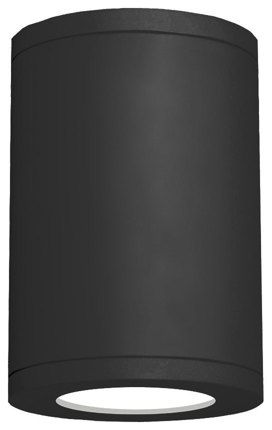 WAC Lighting Tube 7" Flush Mount 3000K Flood Beam, Black