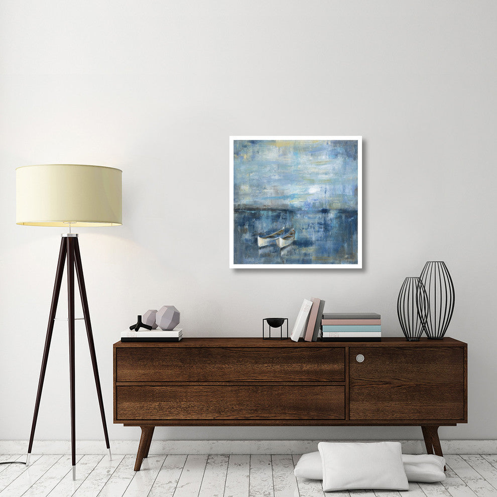"Two Boats" Digital Paper Print by Silvia Vassileva, 32"x32"
