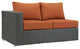 Sojourn Outdoor Patio Sunbrella, Left Arm Loveseat, Canvas Tuscan