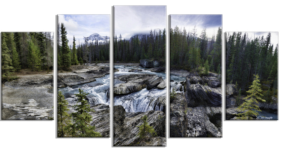 "Natural Bridge in Yoho" Landscape Canvas Print, 5 Panels, 60"x32"