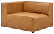 Mingle Vegan Leather 4-Piece Sectional Sofa, Tan