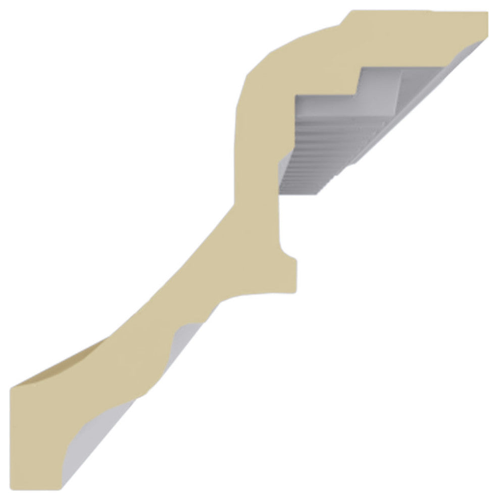 3 3/8"H x 3 3/8"P x 4 3/4"F x 94 1/2"L Devon Crown Moulding
