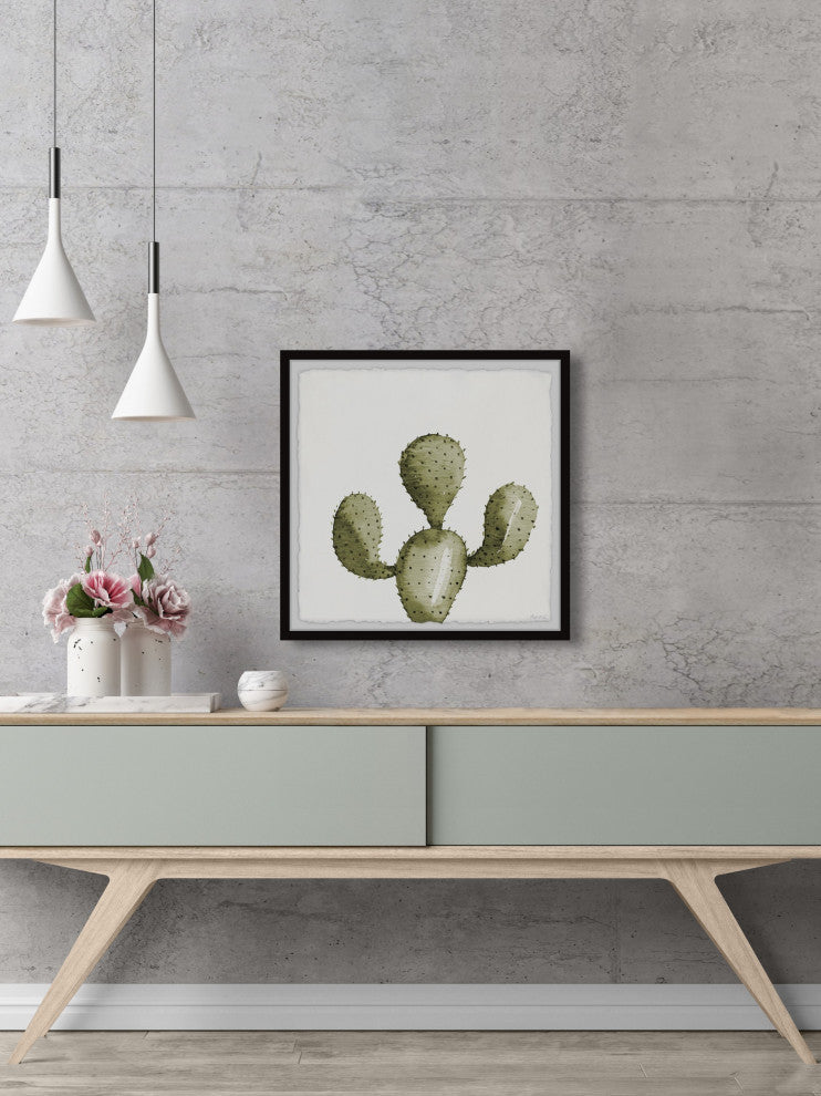 "Cactus Arms" Framed Painting Print, 12x12