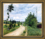 Camille Pissarro The Auvers Road Pontoise Framed Premium Canvas Print, 20"x25"
