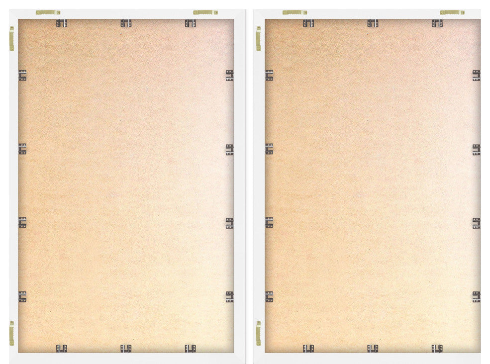 Poppy Brown Lines Diptych, 2-Piece Set, 24x36 Panels