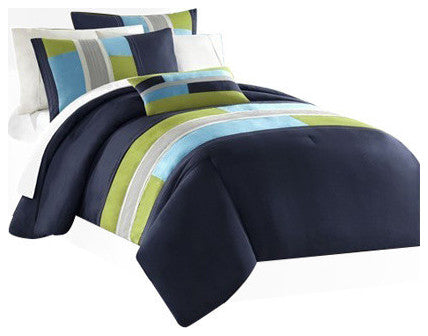 Mi Zone Pipeline Microfiber Printed Comforter Mini Set, Full/Queen