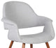 Holloway Dining Chair, Walnut Finish and Gray Fabric