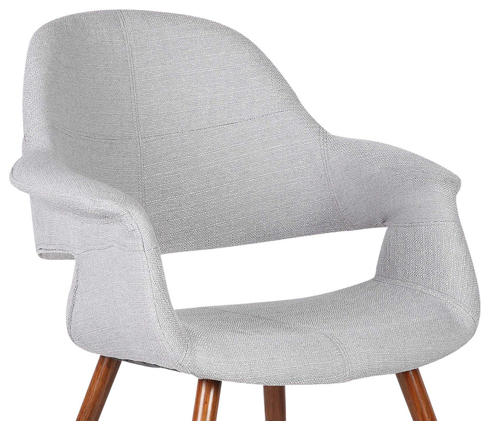 Holloway Dining Chair, Walnut Finish and Gray Fabric
