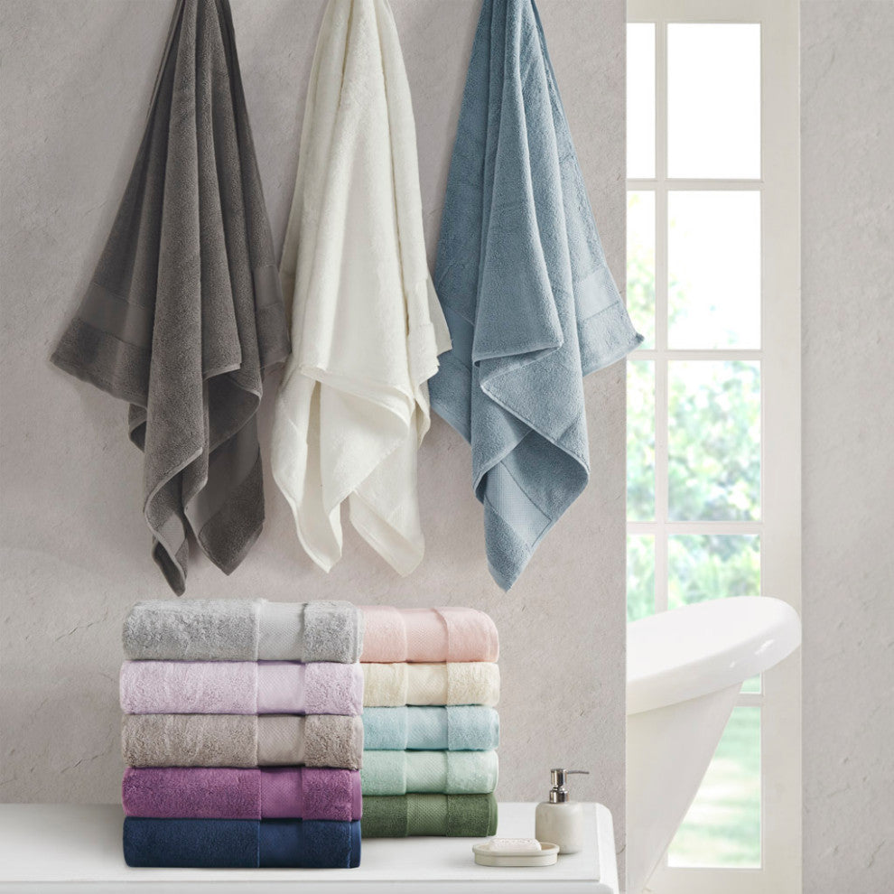 Madison Park Signature Turkish Cotton 6 Piece Bath Towel Set, Green